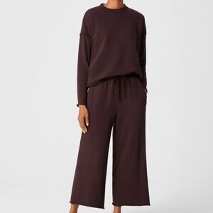 Eileen Fisher Organic Cotton French Terry Wide-Leg Pant and Top Set